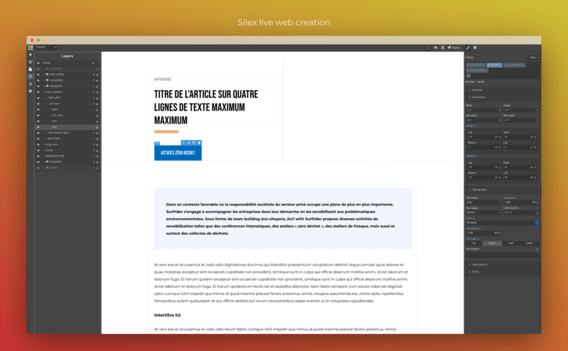 Silex Website Builder Screenshot